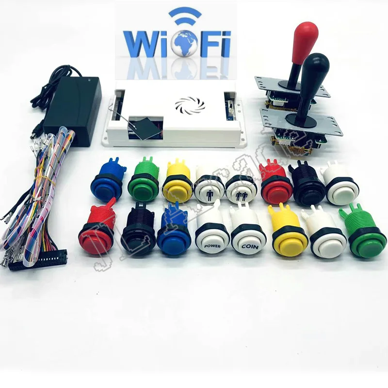

WIFI DIY Arcade Kit Pandora Game 3D 2448 in 1 game board + 8 way joystick American HAPP Style Push Button for Arcade Machine