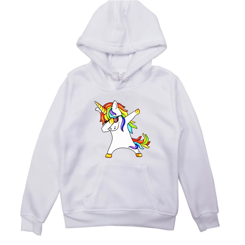 New Arrival Baby Boys Girls Sweatshirts Winter Autumn Child Unicorn Plus Velvet Hoodies Long Sleeves infant Kids Clothes