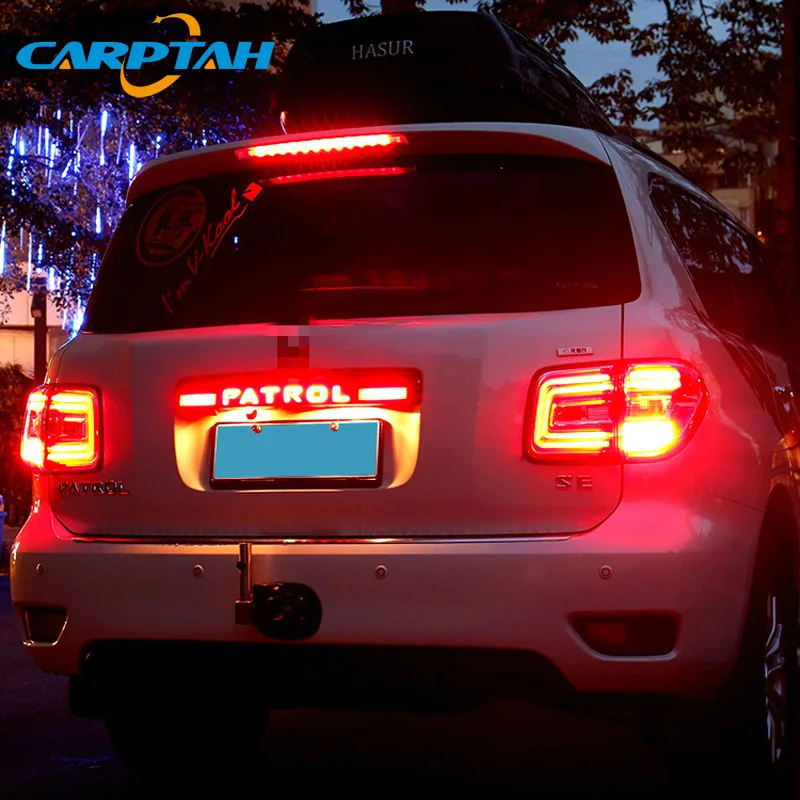 Carptah задний бампер багажник задний светильник для Nissan Patrol Y62- Автомобильный светодиодный указатель с отражателем Предупреждение льный светильник