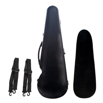 

Fiberglass Full Size Violin Hard Case for 4/4 Violins Fiddles Built-In Hygrometer with Carry Handle Straps