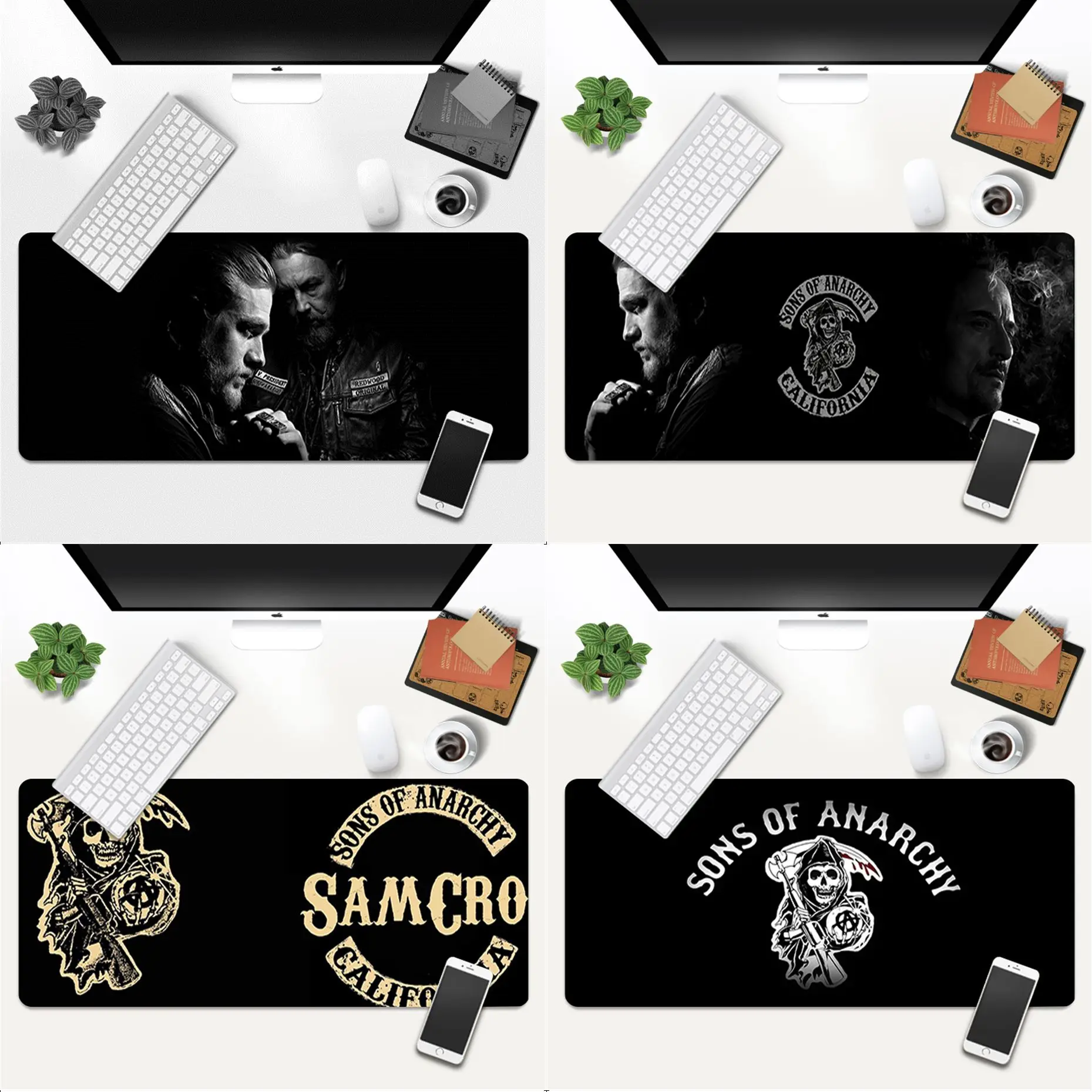 

MaiYaCa Simple Design Sons of Anarchy gamer play mats Mousepad Gaming Mouse Mat xl xxl 800x300mm for Lol world of warcraft