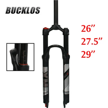 

MTB Air Suspension Fork 1-1/8" Straight Tube Magnesium alloy Fat Mountain Bike Fork 26/27.5/29er Travel 120mm bicycle parts