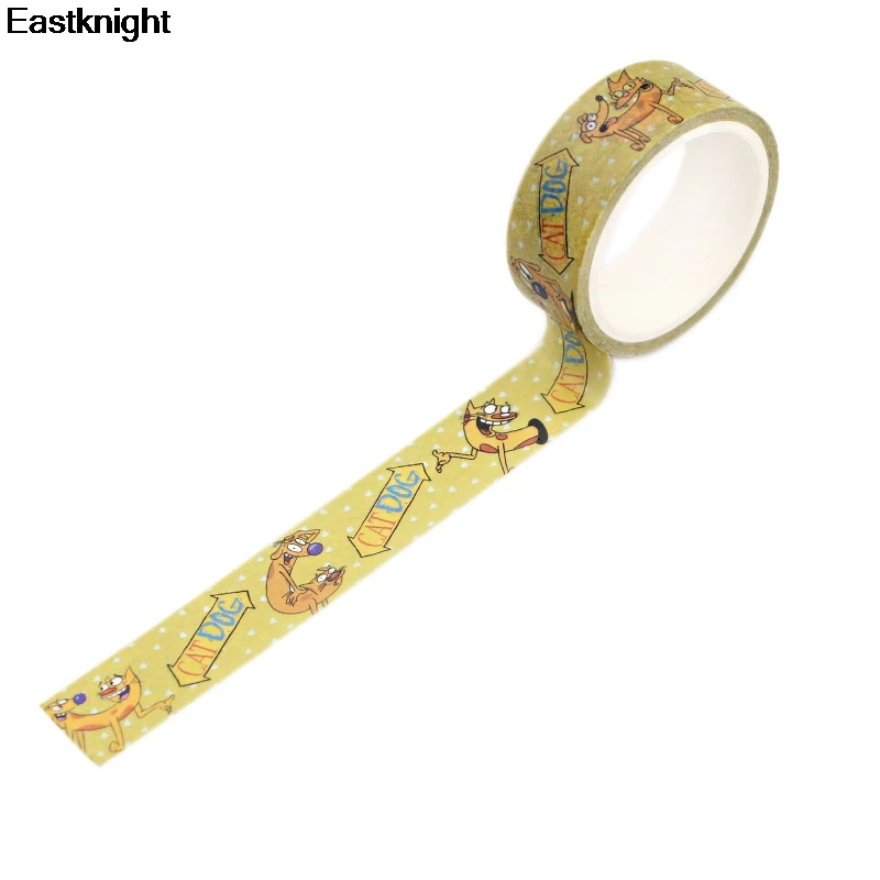 Catdog мультфильм DIY Скрапбукинг альбом ленты украшения клей Васи бумага маскировки ленты Печатный узор стикеры E0820