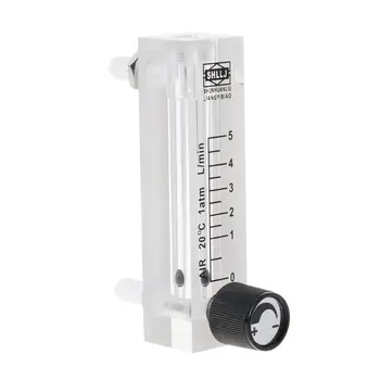 

High-Definition Precision Air Gas Flow Meter 0-5L Panel Type Plexiglass Hose Connection Oxygen Generator Rotor Flowmeter