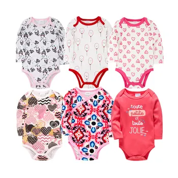 

kavkas Roupas bebe de Newborn Baby Bodysuits Overalls 100% Cotton Baby Boys Girls Pajamas Clothes Infant Long Sleeve Underwear