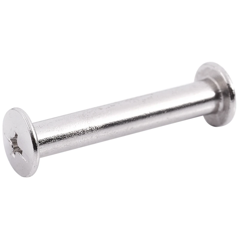 10 Scrapbook 5mm x 30mm chapados en níquel vinculante tornillo Chicago