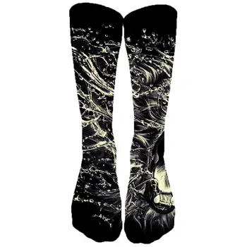 

KYKU Brand Lion Socks Women Animal Stocking Printed Anime Socks Animal Abstract Sock 3d Harajuku Funny Print Ladies socks Casual