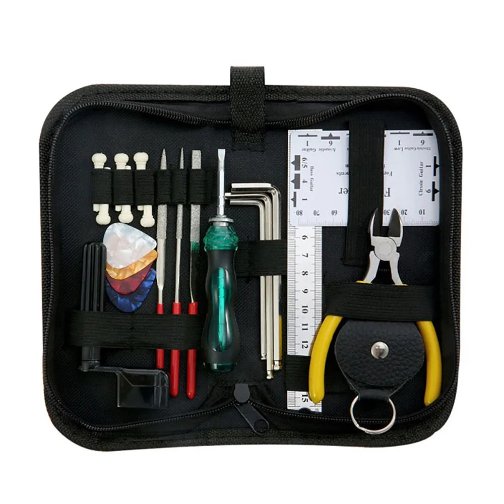 

Guitar Tool Kit Repairing Maintenance Care Accessories Tools Set Kit Musical Instrument Repair Parts For School Outdoor Portable