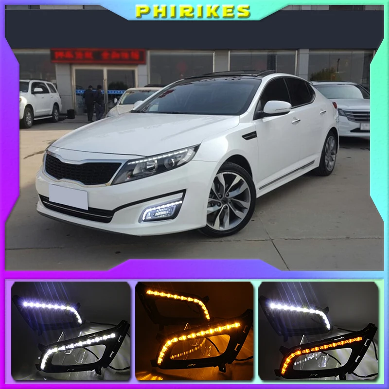 1 пара DRL Для KIA Optima K5 2011 2012 2013 2014 дневные ходовые огни противотуманная фара Чехол