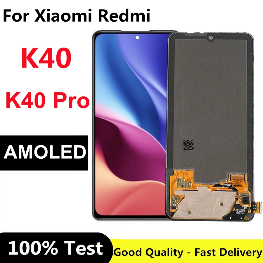 

6.67" AMOLED For Xiaomi Redmi K40 Pro LCD Display Touch Screen Digitizer For Xiaomi Redmi K40 LCD Display