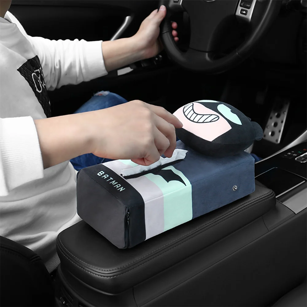 Универсальная коробка для салфеток автомобиля подлокотник коробка блок тип креативный мультфильм Marvel подвесная коробка из ткани товары для салона автомобиля аксессуары для автомобиля