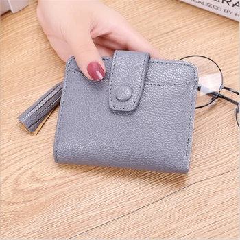 

1Pcs New Fashion Girls Mini Wallets Women's Purse High Quality Women PU Leather Short Wallet ID Card Slot Clutch Multifunction