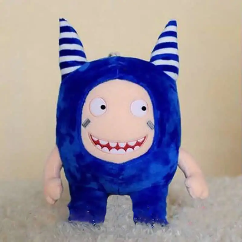Синий 35 см странное сокровище солдат плюшевая кукла Oddbods Монстр Кукла пара подарок для детей - Цвет: Синий