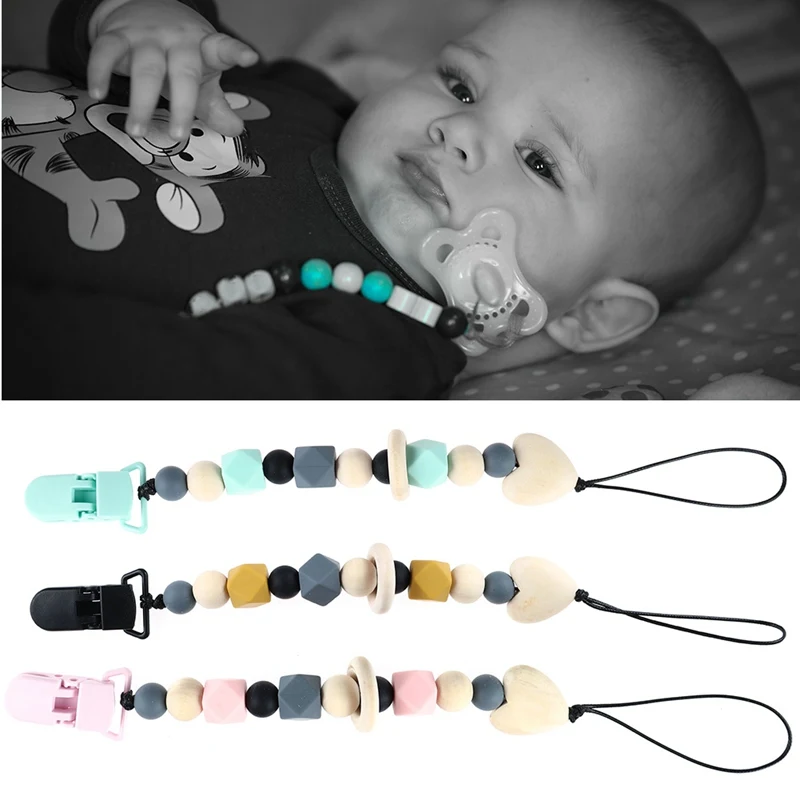 Baby силиконовая соска-пустышка Клип Анти-цепочка для соски с цепочкой для младенцев, игрушки для новорожденных соски с цепочкой для младенцев