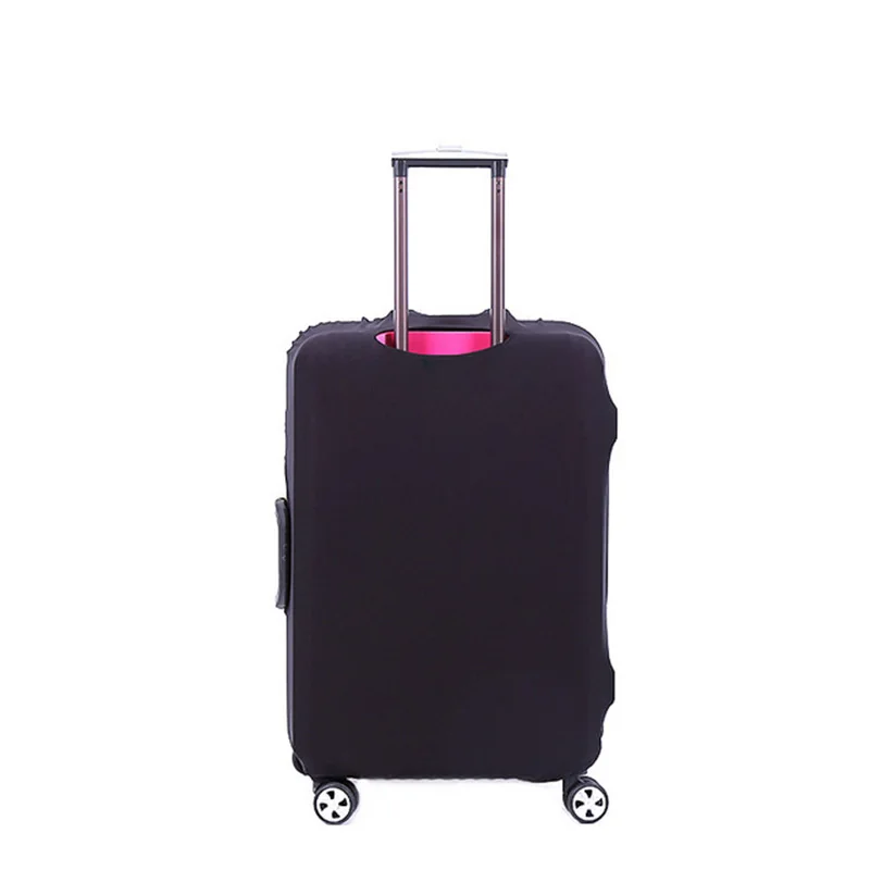 Сплошной цвет багажный Чехол Дорожный чемодан пылезащитный чехол для багажа 18-28 дюймов чехол пылезащитный чехол Аксессуары для путешествий - Цвет: Black