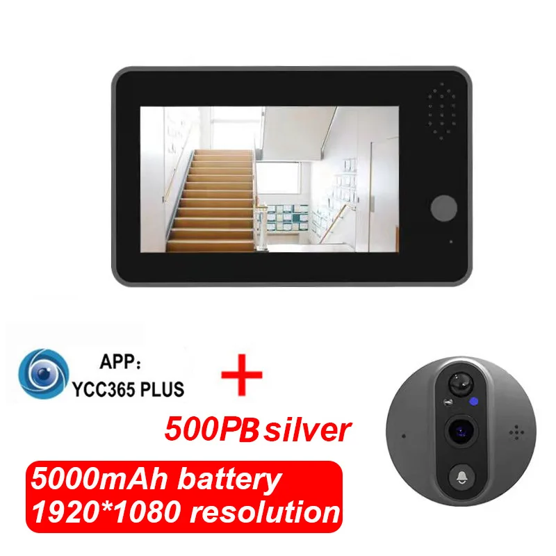 Peephole Wifi Doorbell Camera APP Control  HD1080P For IOS Andriod Night Vision PIR Motion Detection Video Smart door bell 