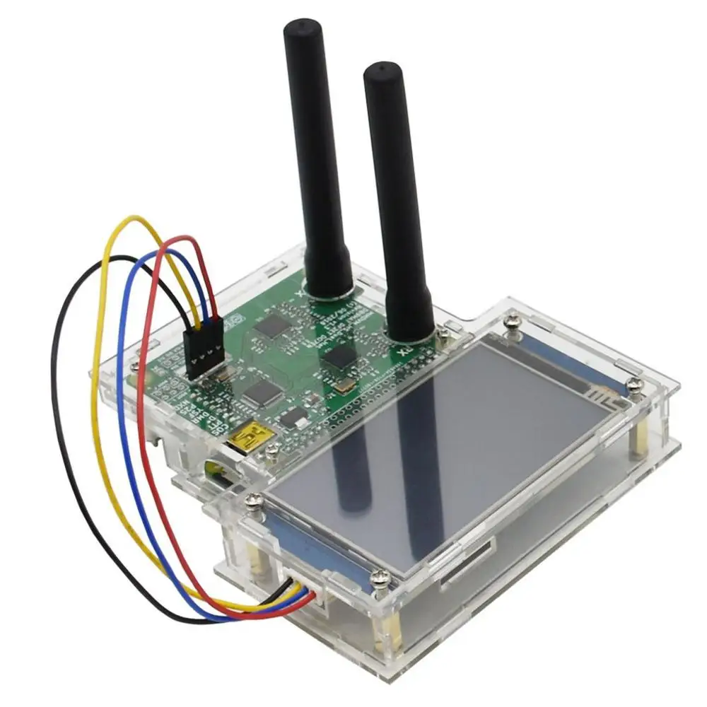 USB дуплексная MMDVM точка доступа поддержка P25 DMR ycf NXDN Pi zero+ 2 шт антенна+ 3," ЖК-экран+ чехол+ 8G карта TFT
