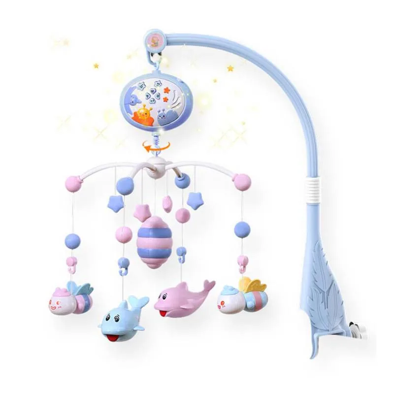 

Baby Music Bed Bell Appease Into Sleep Bed Trailer Hanging Rattle 3-36 Months Tooth Plastic Rattle Baby Toy Training Grasping