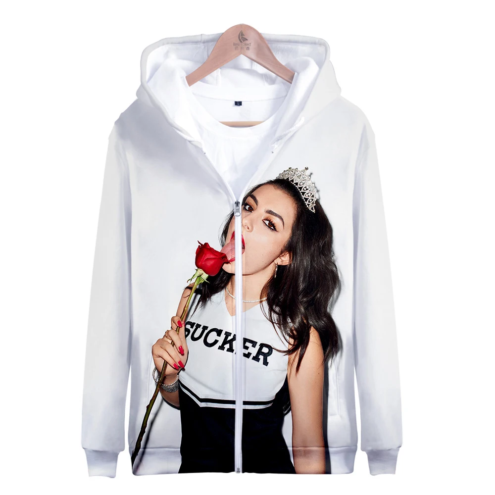 Горячая Распродажа Charli XCX куртка на молнии 3D Толстовка с принтом толстовки женские большие размеры для женщин плюс размер уличная одежда