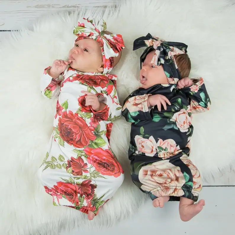 Хлопковые пеленки с цветами для новорожденных и младенцев; одеяло; головной убор; спальный мешок; Детские чехлы