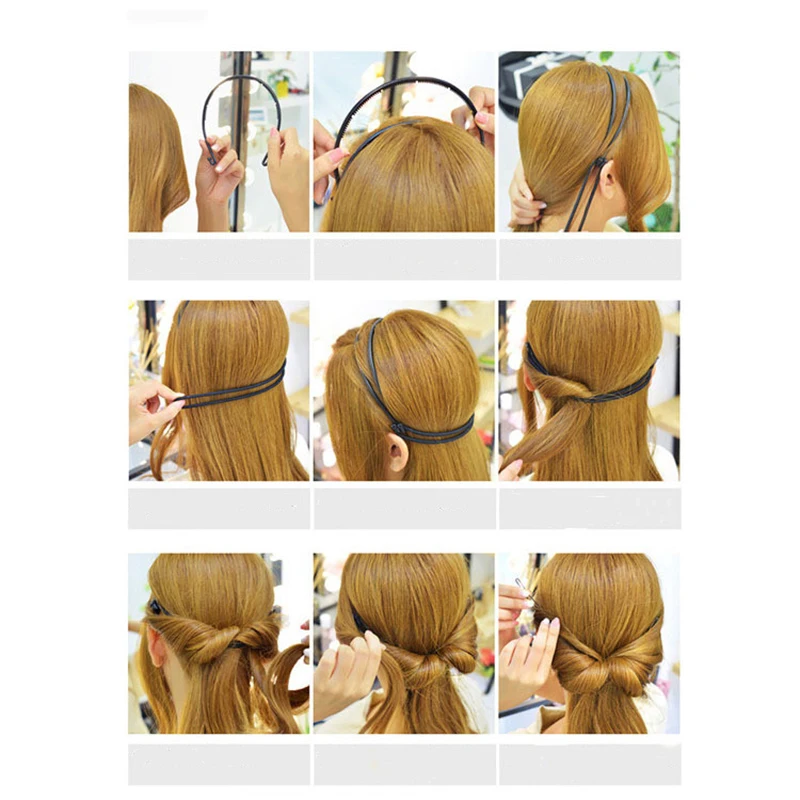 Magic Donut Bun Maker DIY Women Hair Accessories Simply Tucked Headband Twist Hair Clips HairBands Hairstyle Braiding Tools