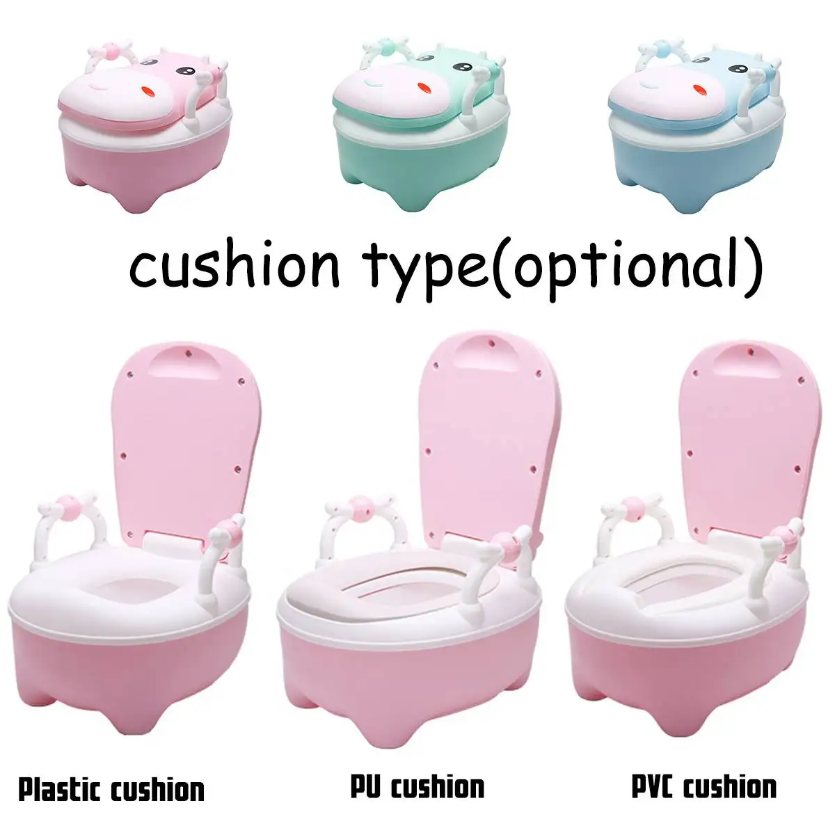 Portable Baby Pot Cute Toilet Seat Pot For Kids 3 Type Cushion Potty Training Seat Children's Potty Baby Toilet Pot Potty Toilet