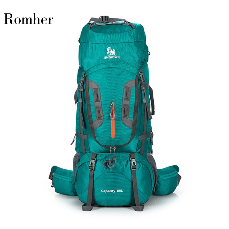 

Large Capacity Camping Hiking Trekking Rucksack Backpack Mountaineering Bag Outdoor Backpack Hiking Camping Tent aluminum 80L