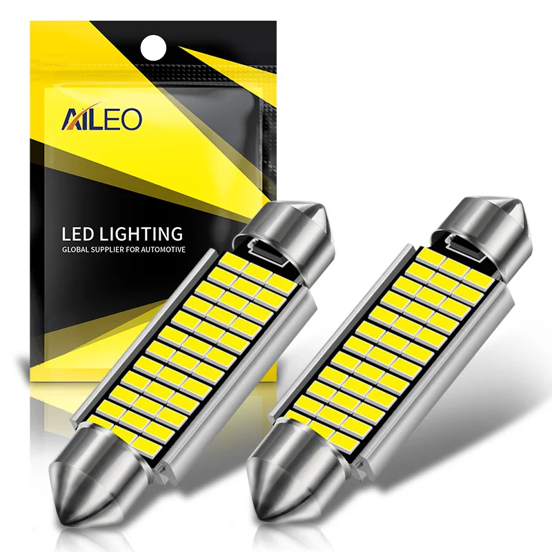 AILEO 2 шт. C5W LED CANBUS 31 мм 36 39 42 C10W Светодиодная лампа 4014 чип 12 В для чтения