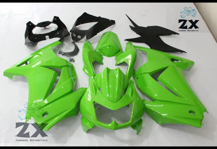 Zx250r 08-12 Обтекатели для ZX EX 250 ниндзя 2008 2009 2010 2011 2012 Черный подарочный комплект обтекателя для мотоцикла Кавасаки-ниндзя 08-12 матового черного цвета