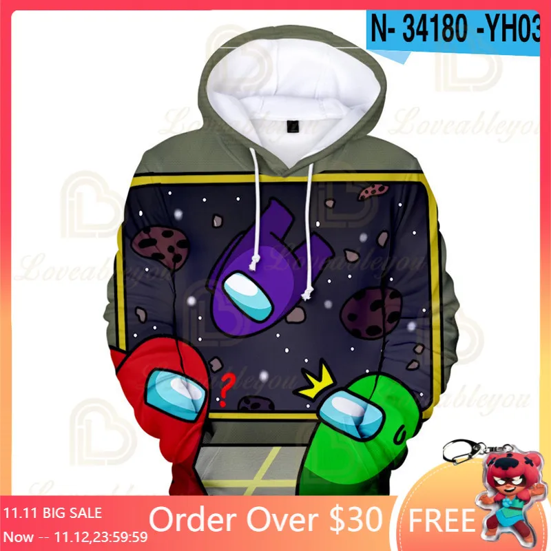 

Men and Women Cartoon Jacket Tops Impostor Teen Clothes Among Us 3 To 14 Years Kids Hoodies Killing Game 3D Printed Sweatshirt