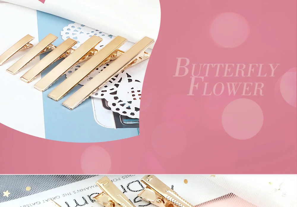 50 Teile/los Goldene Silber Farbe Haar Clips Hohe Qualität Metall Barrettes DIY Haarnadeln Haar Zubehör Für Frauen Mädchen Haar Werkzeuge – Detail 11