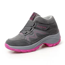 Женские облегающие кроссовки для фитнеса; уличная Удобная Тонизирующая обувь; женские розовые и черные кроссовки на плоской платформе; большие размеры