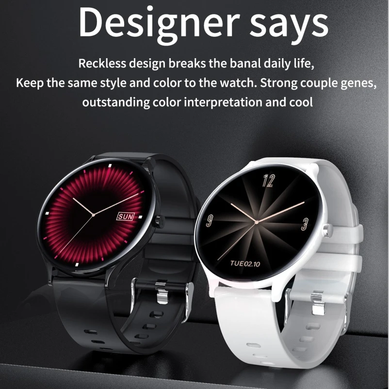 Reloj inteligente ultradelgado para hombre y mujer, pulsera con pantalla HD, monitor de sueño y ejercicio de frecuencia cardíaca, Android IOS