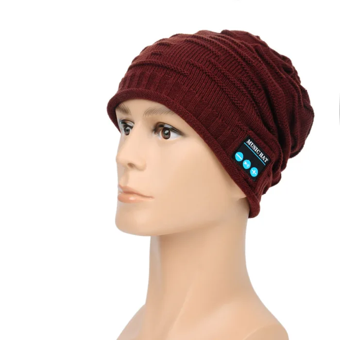 New Style Bluetooth Music Knit Beanie Hat Wireless Smart Warm Cap Headset Speaker with Mic