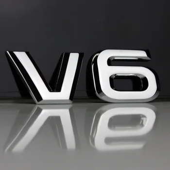 

3D Metal V6 Engine Display Car Sticker Emblem Badge for Cars Decorative Accessories