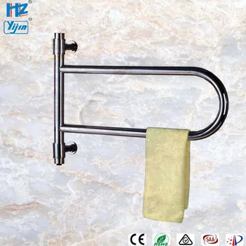 

Popular Swing towel warmer rack electric heated towel rail stainless steel polished bathroom towel dryer HZ-905