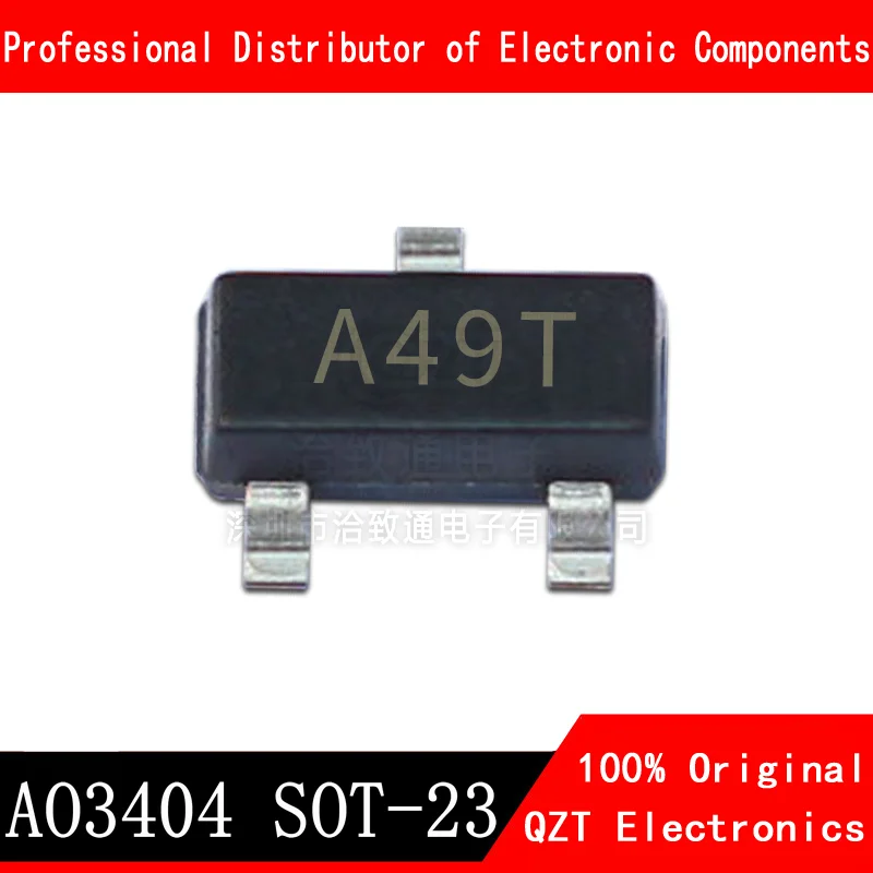 50pcs/lot AO3404 A49T SOT23 MOS FET N -channel 30V 5.8A spot Quality Assurance In Stock 5 шт aod409 d409 to252 mos fet p channel 60v 26a