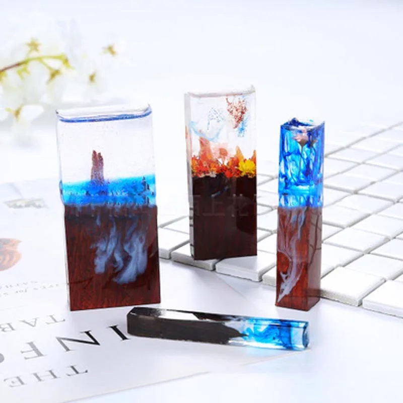 

Epoxy Resin Craft Material Ebony Art Making DIY Stamp Jewelry Making Necklace Pendant Landscape Decoration Natural Wood Multi-fu