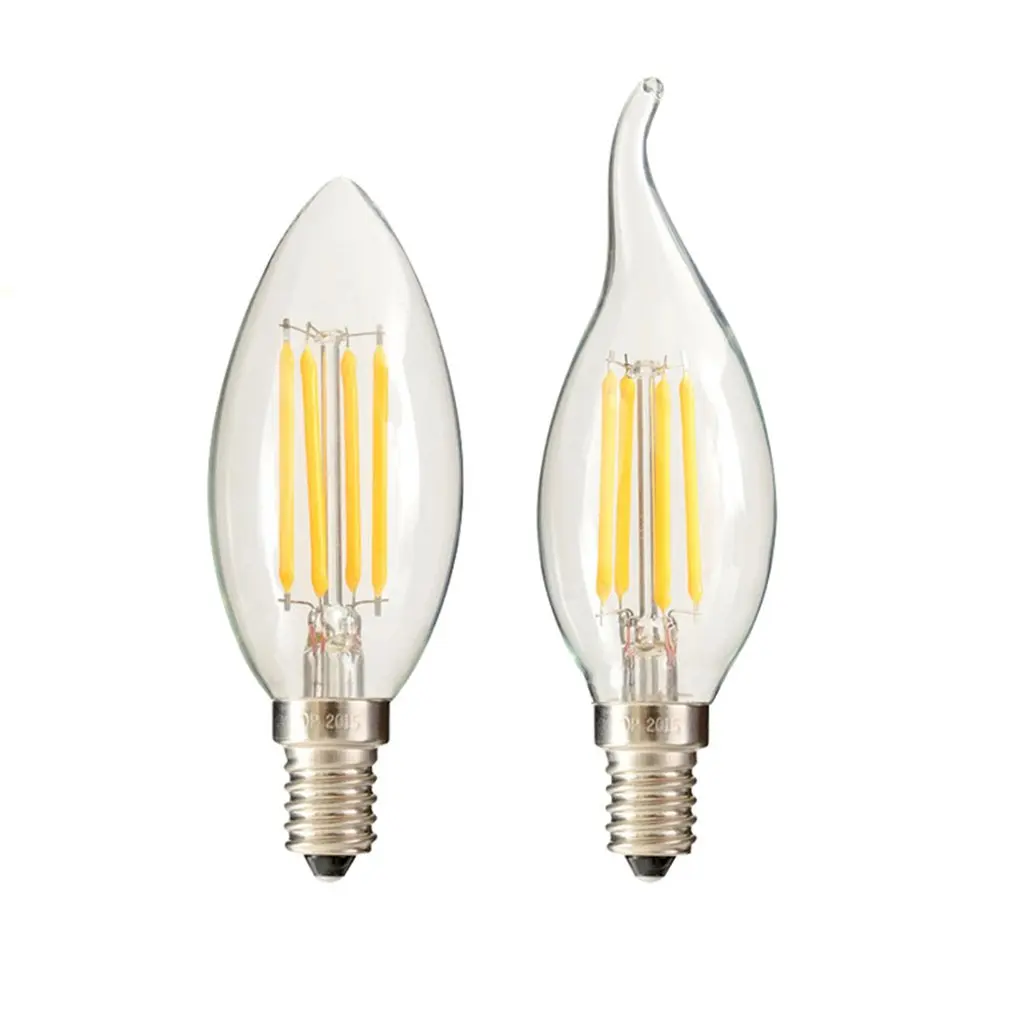 E14 LED Candle Bulb Retro Edison Lamp Filament Candle Lamp Light 2w 4w 6w Globe Chandelier Lighting Home Decor Light