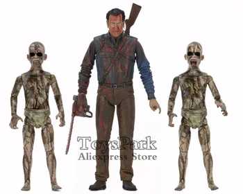 

Original NECA Movie Bloody Ash vs Demon Spawn 3 Pack 7" Scale Action Figures 2016 Ash vs Evil Dead Series Collectible Toys Doll