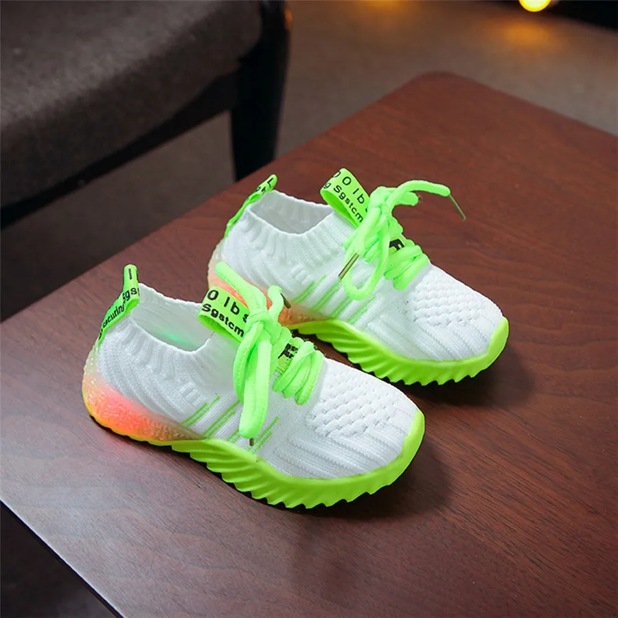 Children's sneakers LED lights boys and girls candy color soccer shoes LED light sports shoes casual shoes light shoes #40J30 (11)