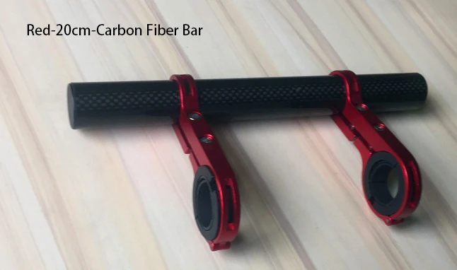Red-20cm-B MOVIGOR 2 стиля велосипедный руль Расширенный кронштейн фара крепление бар 10 см/20 см компьютерный держатель сплав/карбоновое волокно Поддержка стойки - Цвет: Red-20cm-B
