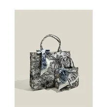 

Elmsk England Fashion Women's Bag Indie Folk Pearl Large Capacity Tote Bag Messenger Armpit Bag Single Shoulder Printed Bags