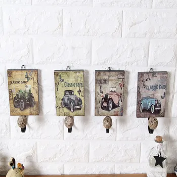 

American Retro Cafe Bar Wall Hook Hanger Creative Decoration Hat Hanger Hallway Entrance Coat Rack Home Decoration Accessories
