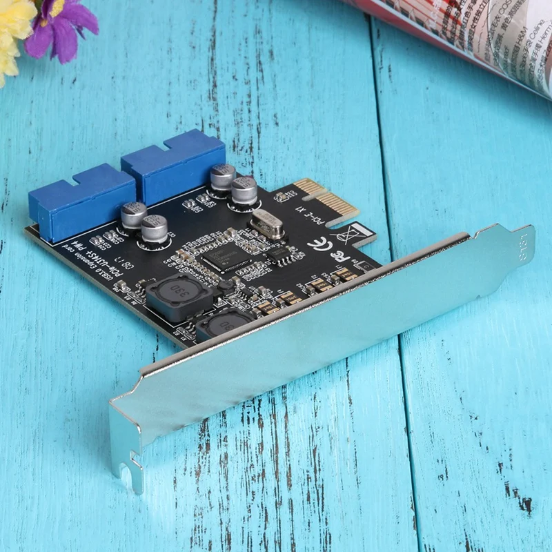 Usb 3,0 Pcie Pci Express адаптер для карты управления Pci-E Плата расширения настольная Передняя Pcie передача Usb3.0 19Pin интерфейсный адаптер Ca
