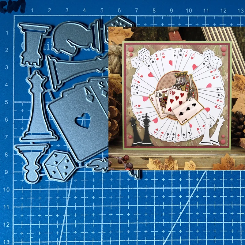 

Металлические штампы Lucky богини шашки и покер Сделай Сам Скрапбукинг Фотоальбом декоративное тиснение бумажные карты рукоделие штамп