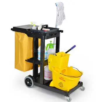 

50 Multi-function trolley cleaning and cleaning vehicle tool car linen car hotel service car clear chartered Bucket cleaning car