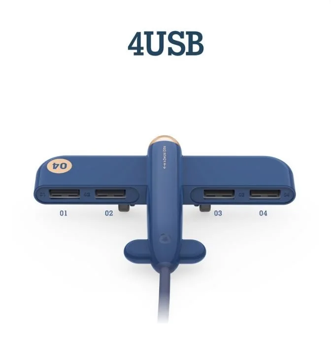 USB 2,0 концентратор 4 порта с рисунком в виде самолета usb-хаб многофункциональная передача данных зарядный концентратор Для IMac MacBooks ПК Ноутбуки