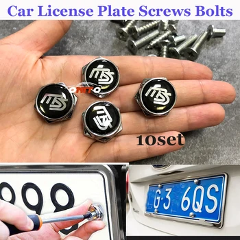 

Car Accessories 10set For mazda CX 5 7 9 RX MPV MX MS Car Styling Car License Plate Holder Screws Bolts Badge Emblem logo Caps