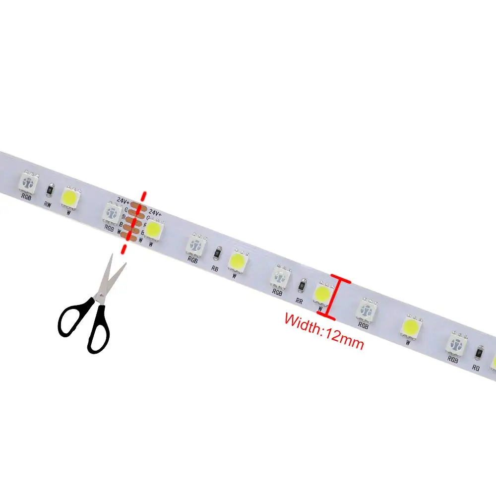 Светодиодный полосы света супер яркий RGBW RGB белый гибкая лента 5 м 360 светодиодный s one катушка 5050 SMD лента лампы 24V не обладает водонепроницаемостью: лента jk741